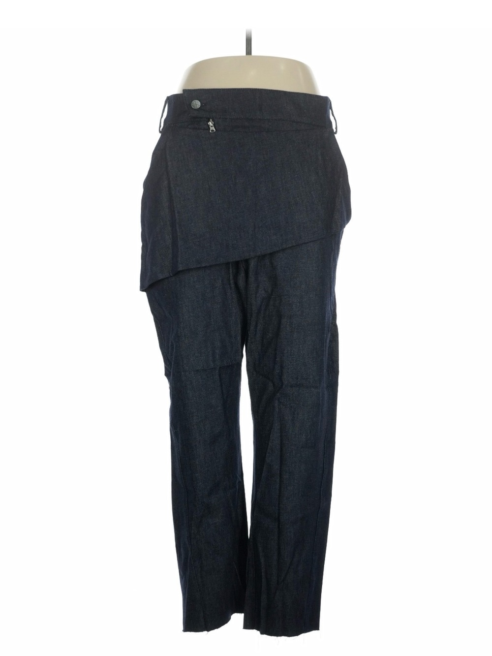 Women’s Straight Leg Jeans in Dark Indigo Front Snap Flap For Modern Style
